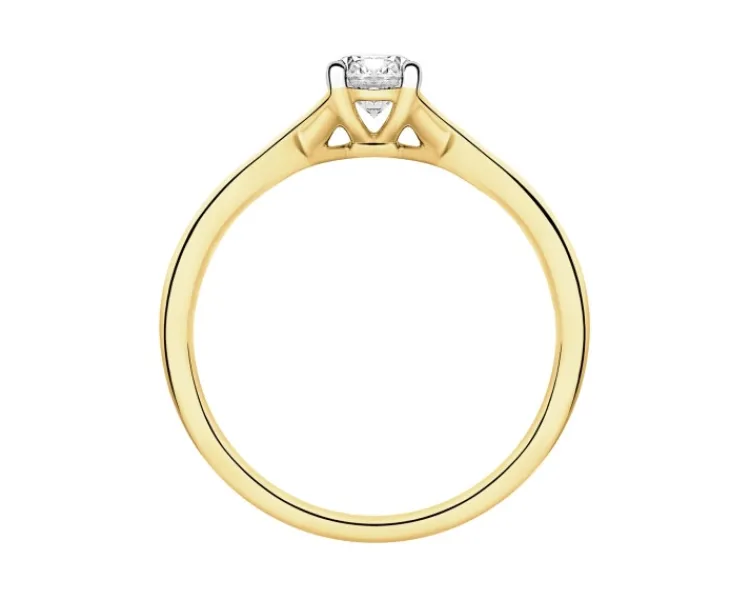 Apart Pierścionek z żółtego złota z brylantem - 0,40 ct - próba 750< Pierścionki
