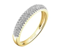 Apart Pierścionek z żółtego złota z diamentami - 0,18 ct - próba 585< Pierścionki