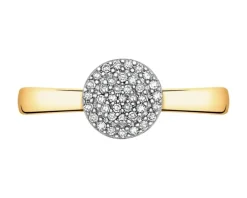 Best Apart Pierścionek z żółtego złota z diamentami - 0,10 ct - próba 585