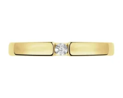 Apart Pierścionek z żółtego złota z brylantem - 0,006 ct - próba 375< Pierścionki
