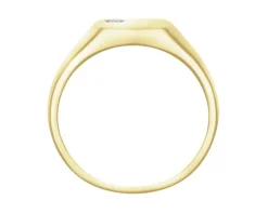 Apart Pierścionek z żółtego złota z diamentem - sygnet - 0,004 ct - próba 375< Do Grawerowania