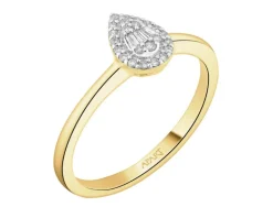 Clearance Apart Pierścionek z żółtego złota z diamentami - 0,09 ct - próba 585