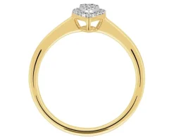 Clearance Apart Pierścionek z żółtego złota z diamentami - 0,09 ct - próba 585