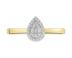 Clearance Apart Pierścionek z żółtego złota z diamentami - 0,09 ct - próba 585