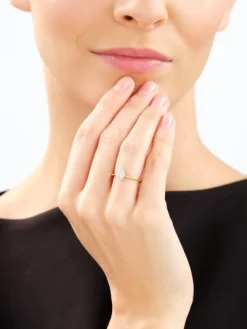 Clearance Apart Pierścionek z żółtego złota z diamentami - 0,09 ct - próba 585