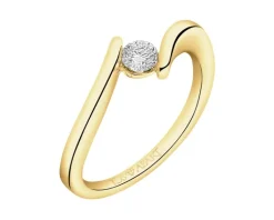 New Apart Pierścionek z żółtego złota z brylantem - 0,18 ct - próba 750
