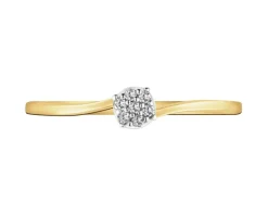 Apart Pierścionek z żółtego złota z diamentami - 0,03 ct - próba 375< Wszystkie