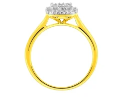Sale Apart Pierścionek z żółtego złota z diamentami - 0,33 ct - próba 585