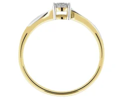 Apart Pierścionek z żółtego złota z diamentami - 0,03 ct - próba 585< Pierścionki