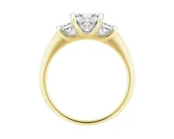 New Apart Pierścionek z żółtego złota z diamentami - VS2/H - 1,00 ct - próba 585