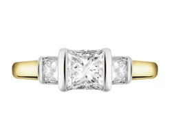 New Apart Pierścionek z żółtego złota z diamentami - VS2/H - 1,00 ct - próba 585
