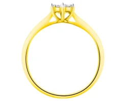 Discount Apart Pierścionek z żółtego złota z brylantami - 0,16 ct - próba 585