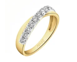 Clearance Apart Pierścionek z żółtego złota z brylantami - 0,50 ct - próba 585