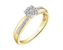 Online Apart Pierścionek z żółtego złota z diamentami - 0,20 ct - próba 585