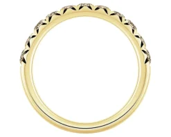 Apart Pierścionek z żółtego złota z brylantami Champagne - 0,77 ct - próba 585