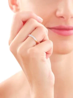 Apart Pierścionek z żółtego złota z diamentami - 0,13 ct - próba 585< Pierścionki