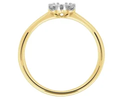 Apart Pierścionek z żółtego złota z brylantami - serce - 0,15 ct - próba 585< Pierścionki