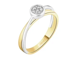 Apart Pierścionek z żółtego złota z brylantami - 0,07 ct - próba 585< Pierścionki