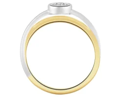Apart Pierścionek z żółtego złota z brylantami - 0,07 ct - próba 585< Pierścionki