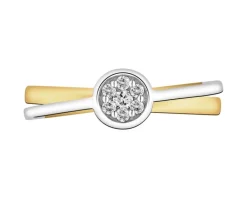 Apart Pierścionek z żółtego złota z brylantami - 0,07 ct - próba 585< Pierścionki