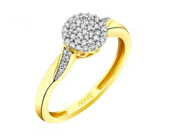 Apart Pierścionek  z żółtego złota  z diamentami - 0,12 ct - próba 585< Pierścionki