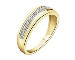 Apart Pierścionek z żółtego złota z diamentami - 0,09 ct - próba 585< Wszystkie
