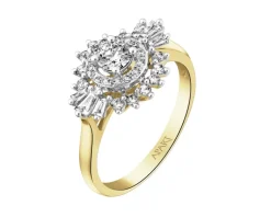 Sale Apart Pierścionek z żółtego złota z diamentami - 0,57 ct - próba 585