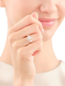 Sale Apart Pierścionek z żółtego złota z diamentami - 0,57 ct - próba 585