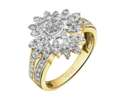 Apart Pierścionek z żółtego złota z brylantami - 0,77 ct - próba 585< Pierścionki