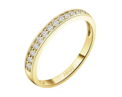 Online Apart Pierścionek z żółtego złota z brylantami - 0,19 ct - próba 585