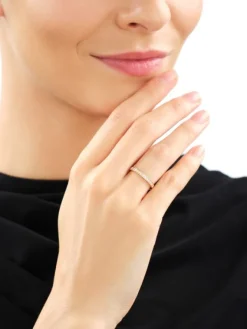 Online Apart Pierścionek z żółtego złota z brylantami - 0,19 ct - próba 585