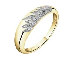 Clearance Apart Pierścionek z żółtego złota z diamentami - 0,09 ct - próba 585