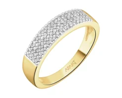New Apart Pierścionek z żółtego złota z diamentami - 0,24 ct - próba 585