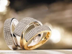 New Apart Pierścionek z żółtego złota z diamentami - 0,24 ct - próba 585