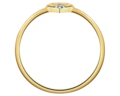 Apart Pierścionek z żółtego złota z diamentem - serce - 0,004 ct - próba 375< Wszystkie