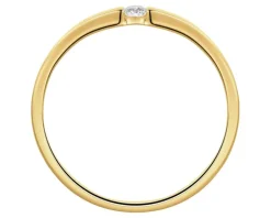 Outlet Apart Pierścionek z żółtego złota z brylantem - 0,05 ct - próba 375