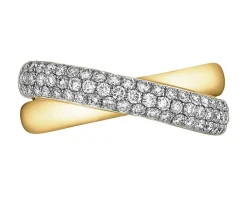 Apart Pierścionek z żółtego złota z brylantami - 0,72 ct - próba 585< Pierścionki