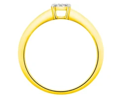 Apart Pierścionek z żółtego złota z diamentami - 0,10 ct - próba 585< Pierścionki