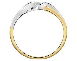 Apart Pierścionek z żółtego złota z brylantem - 0,05 ct - próba 375< Pierścionki