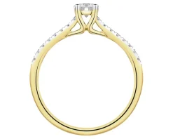 Apart Pierścionek z żółtego złota z brylantami laboratoryjnymi - 0,53 ct - próba 585< Wszystkie