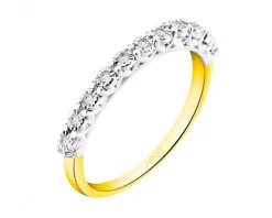 Clearance Apart Pierścionek z żółtego złota z diamentami - 0,05 ct - próba 375