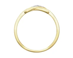 Apart Pierścionek z żółtego złota z diamentami - nieskończoność - 0,008 ct - próba 375< Pierścionki