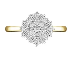 Apart Pierścionek z żółtego złota z diamentami - 0,39 ct - próba 585< Pierścionki