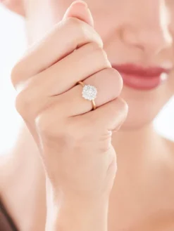 Apart Pierścionek z żółtego złota z diamentami - 0,39 ct - próba 585< Pierścionki