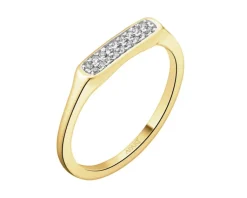 Clearance Apart Pierścionek z żółtego złota z diamentami - 0,05 ct - próba 585