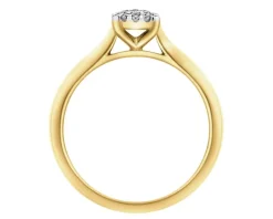 Online Apart Pierścionek z żółtego złota z brylantami - 0,09 ct - próba 585