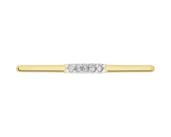 Sale Apart Pierścionek z żółtego złota z diamentami - 0,01 ct - próba 375