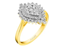 Apart Pierścionek z żółtego złota z diamentami - 0,50 ct - próba 585