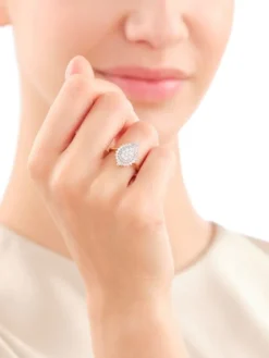 Apart Pierścionek z żółtego złota z diamentami - 0,50 ct - próba 585
