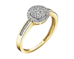Apart Pierścionek z żółtego złota z diamentami - 0,24 ct - próba 585< Pierścionki